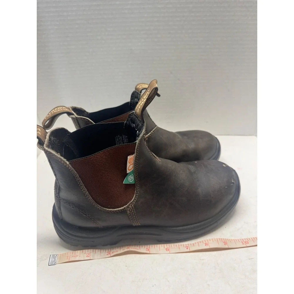 Blundstone 162 Steel Toe Work Boots Brown Leather Chelsea AU 5.5 US Men 6.5